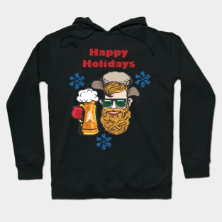 Hipster with Beer mug Hoodie